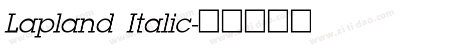 Lapland Italic字体转换